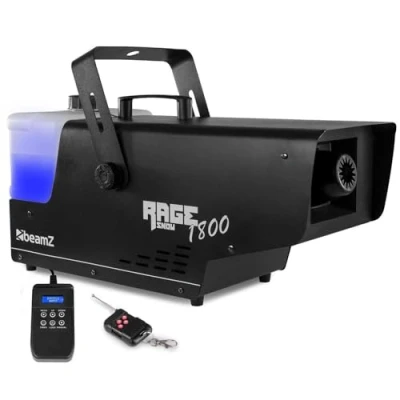 Immagine di Beamz Rage 1800 Snow Macchina per la Neve, Watt, Portata: fino a 6 Metri, Serbatoio 3,5 Litri, Controllo DMX Tramite 2 Canali, Staffa di Montaggio Regolabile, Telecomando