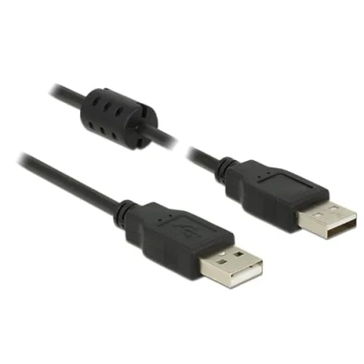 Immagine di Delock Cavo USB 2.0 Spina A, A 0.50 m Nero con nucleo in ferrite 84888