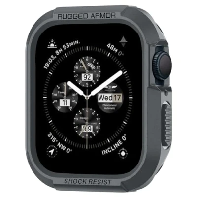 Immagine di Spigen Cover Rugged Armor Compatibile con Apple Watch Series per 9/8/7 45mm e 6/SE/5/4 44mm Grigio Scuro