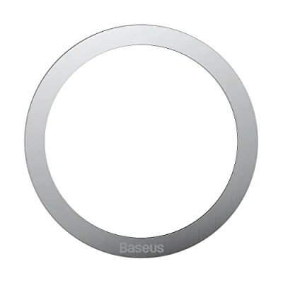 Immagine di Baseus Anello magnetico in metallo della serie Halo (2 pezzi/confezione) Argento, Accessori per cellulare, Argento