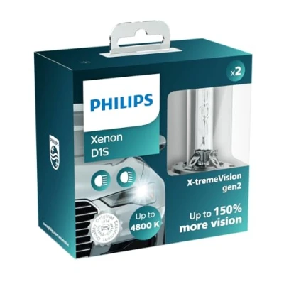 Immagine di Philips D1S X tremeVision gen2, lampadina per fari Xenon, +150%, 4.800K, set di 2