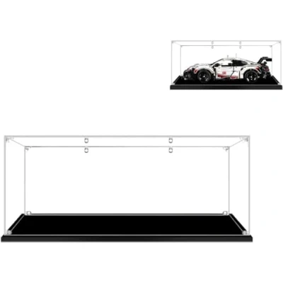 Immagine di Amario Plexiglass Teca per Lego 42096 Technic Porsche 911 RSR Modellino, Trasparente Vetrina in Acrilico Antipolvere Showcase Acrylic Display Case Non Incluso Set di Costruzioni
