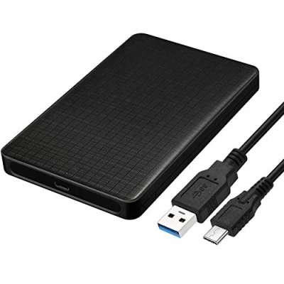 Immagine di Cablecc Case esterno per hard disk, USB C Tipo a SATA SSD 2,5 pollici, laptop e PC