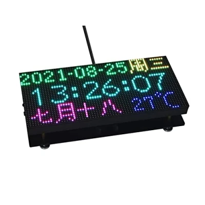 Immagine di Waveshare 64x32 RGB LED Matrix Panel, 3mm Pitch, 2048 Singoli LEDs Schermo Nudo, per Raspberry Pi, Arduino, ESP32, Consenti Displaying Testo, Immagine Colorata, Animazione (192mmx96mm)