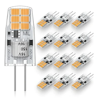 Immagine di RuLEDne Lampadina LED G4, 2W G4 Bianco Caldo 2700 K, Angolo del Fascio 360, Non Dimmerabile Lampadines, AC/DC 12 V Lampadine a Sostituzione 20 W 25 Alogene Confezione da