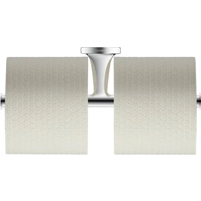 Immagine di Duravit Starck T Porta Rotolo di Carta, Ottone, Finitura cromata, für 2 Rollen