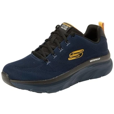 Immagine di Skechers 232362 Nvyl, Scarpe da ginnastica Uomo, Navy Engineered Mesh Giallo Trim, 41 EU