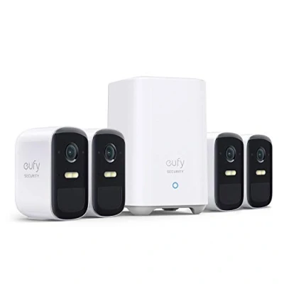 Immagine di eufy Security eufyCam 2C Pro, telecamera wi fi esterno, wifi esterno senza fili, risoluzione 2K, batteria durata di 180 giorni, compatibilità HomeKit, IP67, Nessun Costo Mensile, 4+1