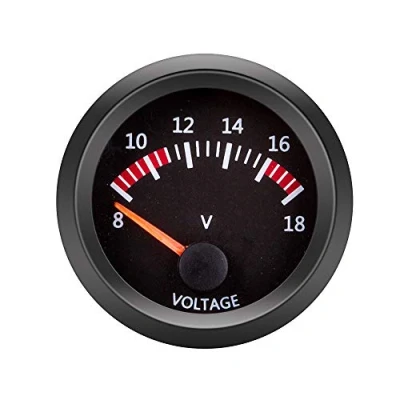 Immagine di ETOPARS 52mm Motore Auto Kit Calibro di Tensione Volt Puntatore Indicatore Luminoso a LED Bianca Universale