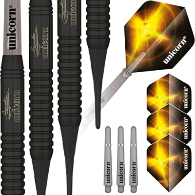 Immagine di Unicorn Brass Gary Anderson Soft Tip, Freccette Uomo, Black, 17 g