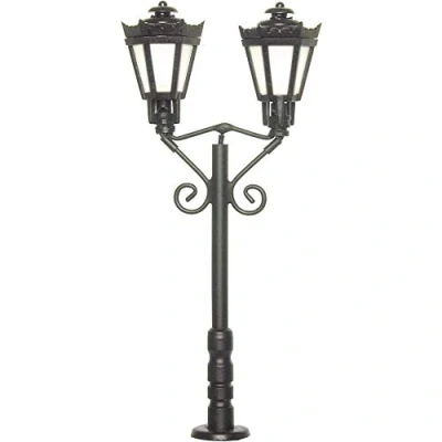 Immagine di Lampione per parco doppia H0 Modello pronto, già assemblato Viessmann Modelltechnik 1 pz.