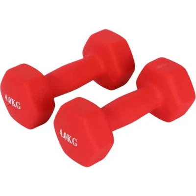 Immagine di Endless Neoprene Coated Fixed Dumbbell for Gym Exercises Pair of 4 Kg (2 * 8.8 LB) Material : Iron with Vinyl Coat Weights Women and Men