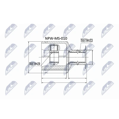Immagine di NTY NPW MS 010 Kit Giunto Omocinetico Cambio manuale, manuale a 5 marce lato ruota MITSUBISHI: Carisma Hatchback