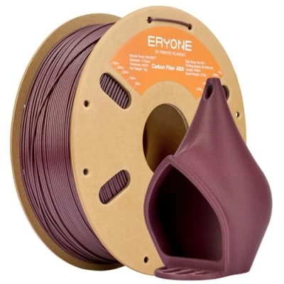 Immagine di ERYONE Carbon Fiber Filament 1.75mm +/ 0.03mm, 3D Printing Filament, Fit Most FDM Printer, ASA CF Reddish Purple, 1kg Spool (2.2LBS)
