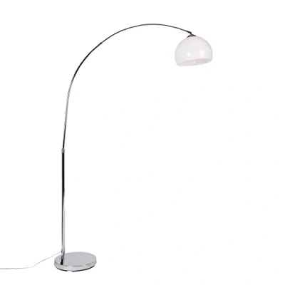 Immagine di Qazqa arc basic Lampada da terra arco Moderno 1 luce L 1300 mm Cromo Design Soggiorno