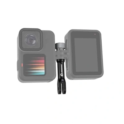 Immagine di Dreampick VIX Supporto Vertical mount Alluminio 90 gradi per due Gopro Hero 12 11 10 9 8 7 6 5 4, Insta 360, DJI osmo Action camera accessorio verticale doppio flash e accessori