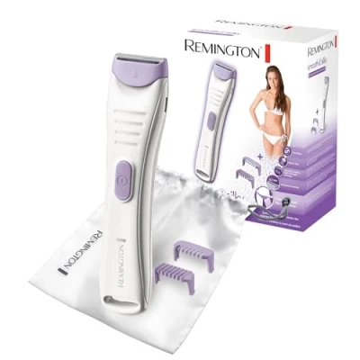 Immagine di Remington Rifinitore Bikini Smooth &amp; Silk, Ricaricabile, Compatto, Uso da asciutto e sotto la doccia, Delicato sulla pelle, non strappa, taglio rasopelle, BKT4000