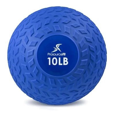 Immagine di ProsourceFit Slam Medicine Balls Smooth and Tread Textured Grip Dead Weight for Strength Conditioning Exercises, Cardio Core Workouts, Blue, 30 LB