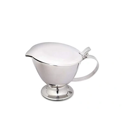 Immagine di Weis Salsiera con coperchio, 450 ml, in acciaio inox, argento, dimensioni: 17 x 12,3 12 cm, 15880