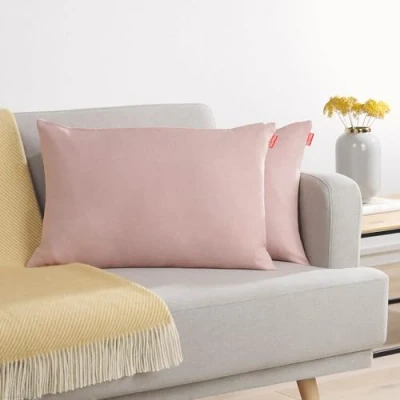 Immagine di Blumtal Federe Cuscini Divano in Ciniglia, Copricuscini Divano, Cuscino 2 Pezzi, 40 x 60cm, Rosa
