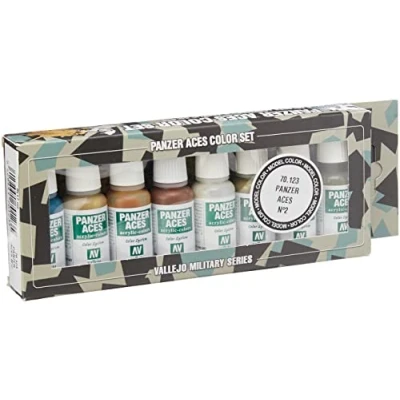 Immagine di Vallejo Model Color Panzer Aces No 2 Set Pittura Acrilica, 8 x 17 ml, Colori Asortiti