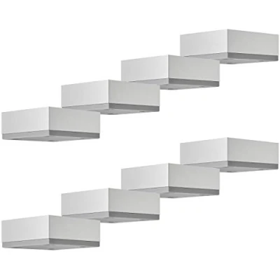Immagine di SOTECH Set da 8 Gambe per Mobili MOTEL 25 mm 65 x Argento Ottico Anodizzato Piedini di Appoggio in Alluminio