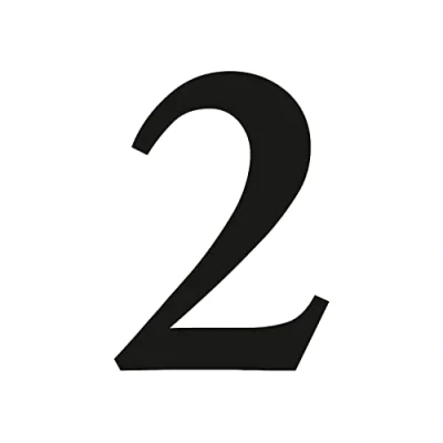 Immagine di Adesivo con numeri n. 2 in nero, altezza 10 cm, numero di casa autoadesivo, da incollare, per esterni, cassetta delle lettere, porta I resistente alle intemperie, kfz_471_2