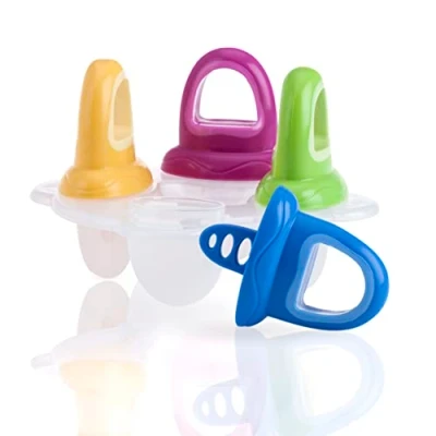 Immagine di Nuby Polipropilene, 4 Stampi per ghiaccioli e gelati riutilizzabili bambini neonati colorati 6+ mesi, Multicolore