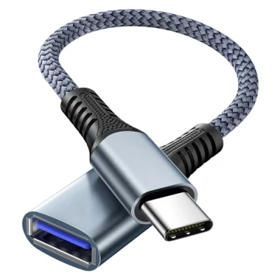 Immagine di Adattatore da USB C A 3.0 OTG, Tipo Cavo Trasmissione Dati e Caricare Per iPhone 16/15 Pro Max Plus, Samsung Galaxy S23/S22/S21/S20/S23 Ultra