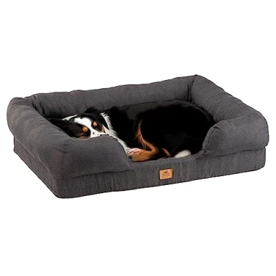 Immagine di Ferplast Cuccia Cane Cuscino Grande Lettino Memory Foam Letto Ortopedico Sfoderabile 93 x 73 h 22,5 cm. Grigio