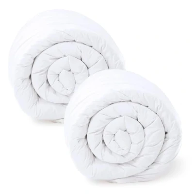 Immagine di Amazinggirl piumino per tutte le stagioni 140 x 200 cm Trapunte dormire trapuntato caldo bianco in microfibra Completo: 2 piumini bianchi