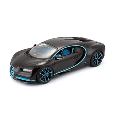 Immagine di Bauer Spielwaren Bugatti Chiron 18 11040BK Modellino auto in scala 1:18, 42 secondi, colore: Nero