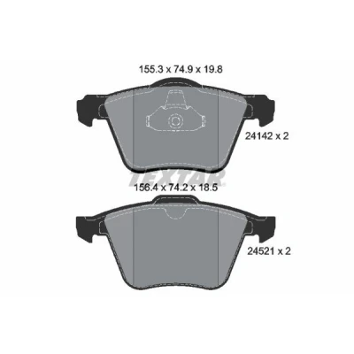 Immagine di TEXTAR 2414201 Kit pastiglie freno Non predisposto per contatto segnalazione usura VOLVO: V60 I, XC70 II Station Wagon, II, FORD: S Max Mk1