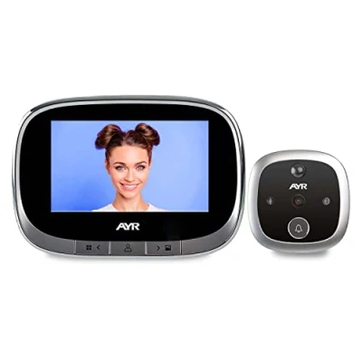 Immagine di Spioncino digitale WiFi AYR 763. Proteggi la tua porta. Ampio schermo da 4,3&quot;, sensore di movimento, infrarossi e visione notturna.