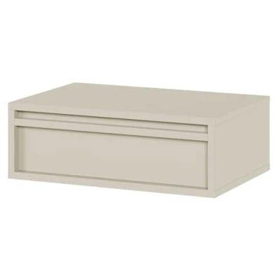 Immagine di Selsey Comodino Per Camera Da Letto Con Cassetto Notte Sospeso Stile Moderno 50 cm Beige Grigio Evo