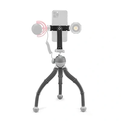 Immagine di JOBY PodZilla Large Kit, Treppiede Flessibile e Attacco GripTight 360 Phone, dai Creatori del GorillaPod, per Smartphone, Action Cam, Fotocamere Compatte, Dispositivi max 2,5kg, Grigio