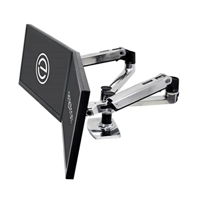 Immagine di Ergotron Lx Side By Dual Arm Polished Aluminium
