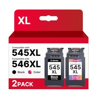 Immagine di Coloran PG 545XL CL 546XL Cartucce Sostituzione per Canon 545 546 XL Pixma MG2550S MX495 TS3150 TR4550 MG2550 MG3050 MG2950 MG2450 TS3151 TR4551 TS3350 (1 Nero, 1 Tri Colore)