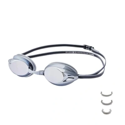 Immagine di Amazon Basics, Occhialini da nuoto per adulti, unisex, argento a specchio