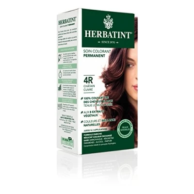 Immagine di Herbatint Cura colorante permanente per capelli 4R castano ramato, 150 ml, senza ammoniaca, 100% di copertura dei bianchi, testata dermatologicamente pelli sensibili, con 8 estratti