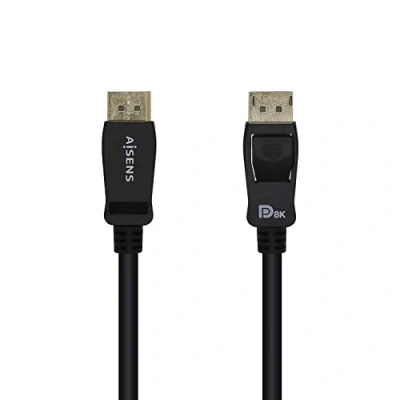 Immagine di AISENS A149 0430 Cavo Displayport Certificato V1.4 8K@60Hz, DP/M DP/M, nero, 0,5 m