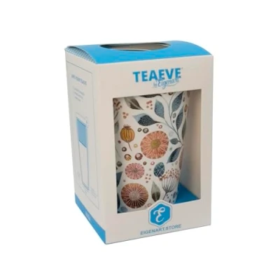 Immagine di Eigenart Teaeve Linnea 80063 Tazza a doppia parete, in porcellana, con coperchio e filtro acciaio inox, senza BPA, 350 ml
