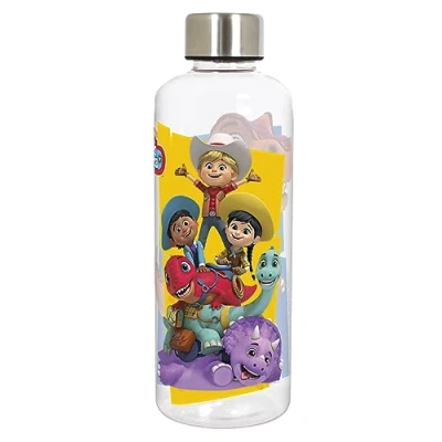Immagine di P:OS 35127 Borraccia Dino Ranch per Bambini, con Coperchio in Acciaio Inox, capacità ca. 500 ml, a Prova di perdite, la Scuola, Lo Sport e Il Tempo Libero, Multicolore,