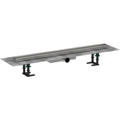 Immagine di hansgrohe RainDrain Compact set completo di canalina doccia (incl. installazione), canale scarico piastrellabile 800 mm, installazione piatta, acciaio inox spazzolato