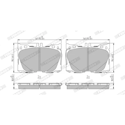 Immagine di FERODO FDB5149 Kit pastiglie freno con accessori MERCEDES BENZ: GLC SUV, Classe E Sedan, T modell