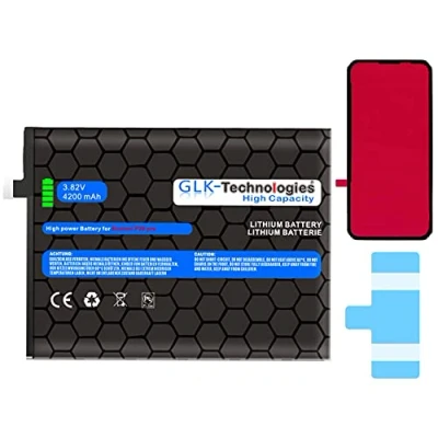 Immagine di batteria di ricambio ad alta potenza, compatibile con Huawei Mate 10 PRO P20 HB436486ECW, originale GLK Technologies accu 4200 mAh incl. 2 set nastri adesivi