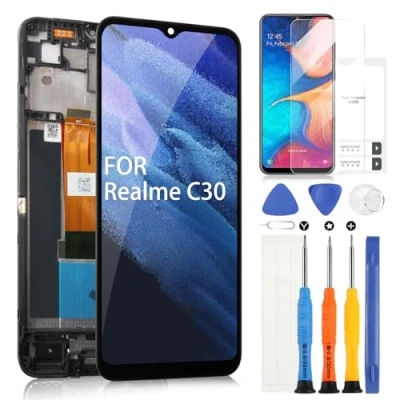 Immagine di ARSSLY LCD Schermo per Oppo Realme C30 RMX3581 RMX3623 6,5&quot; Display Digitizer Touch Screen Assembly con Strumenti(Nero Cornice)