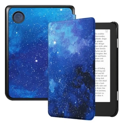 Immagine di FINTIE Custodia per 6&#039;&#039; Kobo Clara Colour (2024) / BW 2E (2022) eReader, Sottile Leggero Cover Protettivo in Similpelle con Auto Sveglia/Sonno, Starry Sky