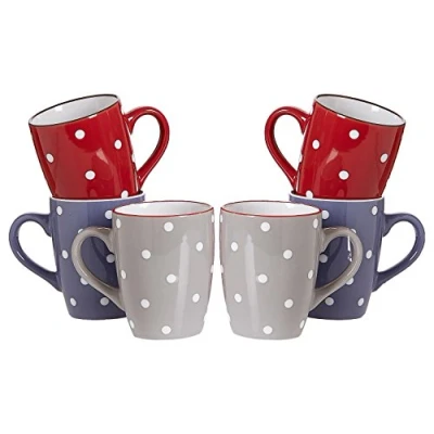 Immagine di Ritzenhoff &amp; Breker Set di 6 tazze da caffè a pois 300 ml, in ceramica, pezzi, colori assortiti