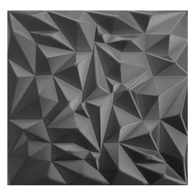 Immagine di pannelli 3D, in polistirolo, da soffitto, parete decorazioni, soffitti, rivestimento a specchio, spessore 3 mm, 50 x cm, 2 m², 8 pezzi (nero 02)